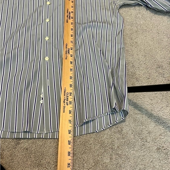 Pink Thomas Pink shirt mens 16 grey striped slim fit button down 100% cotton - Picture 10 of 10